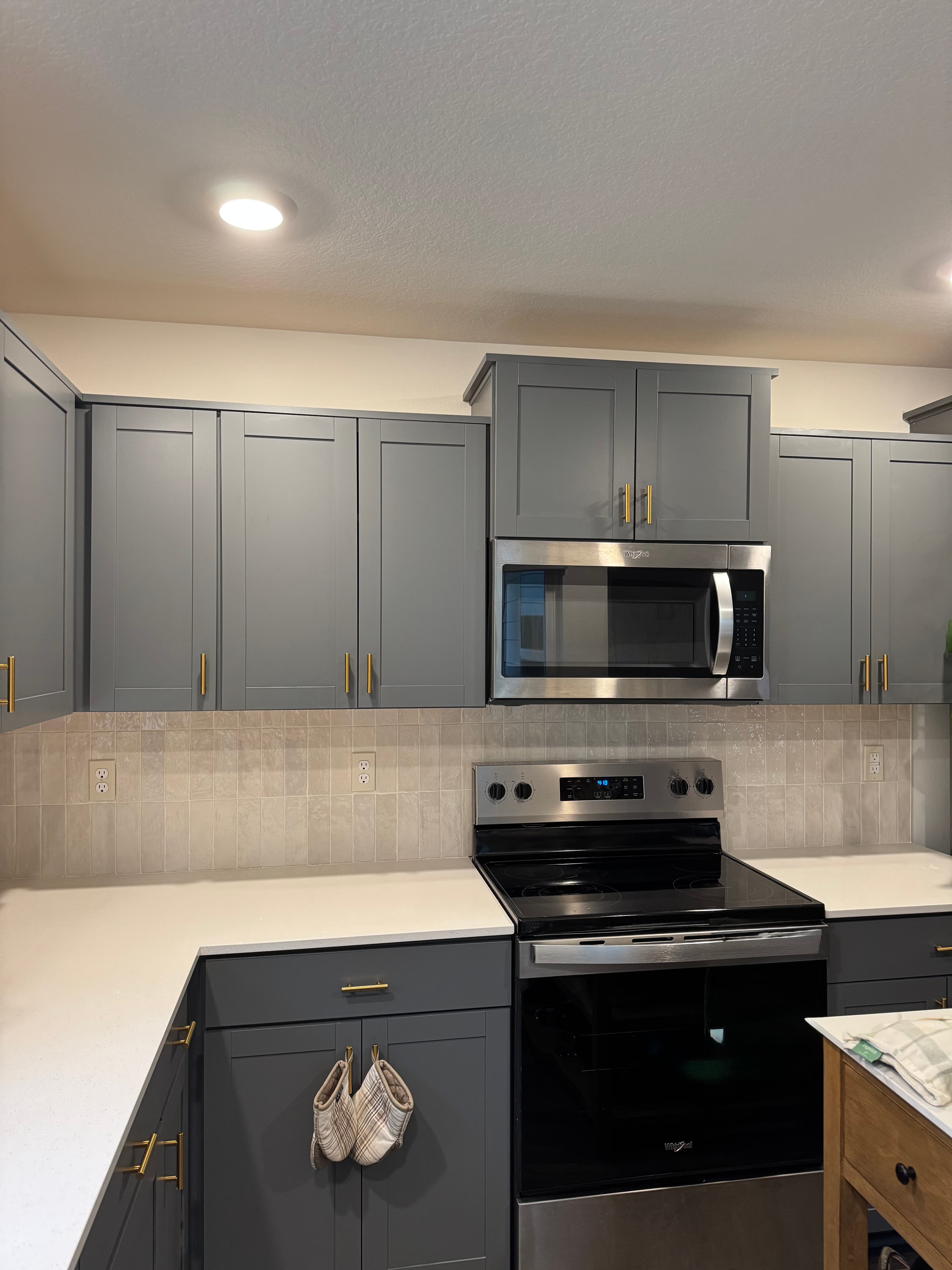 Full kitchen remodel with gray cabinets Vancouver WA
